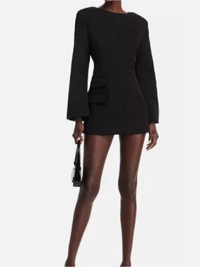 Nonchalant Label NWT Esther Long Sleeve Black Mini Dress $545